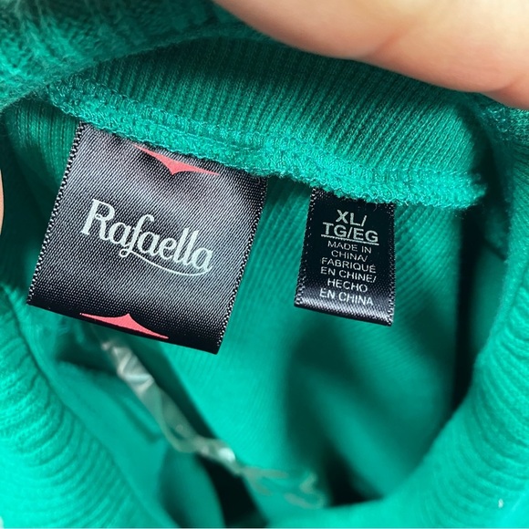 Rafaella Cowl Neck Fringe Long sleeve Sweater Womens XL Spring Soft‎ Boho bright - Picture 12 of 14